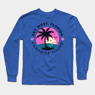 Key West Florida Paradise Found Design Long Sleeve T-Shirt